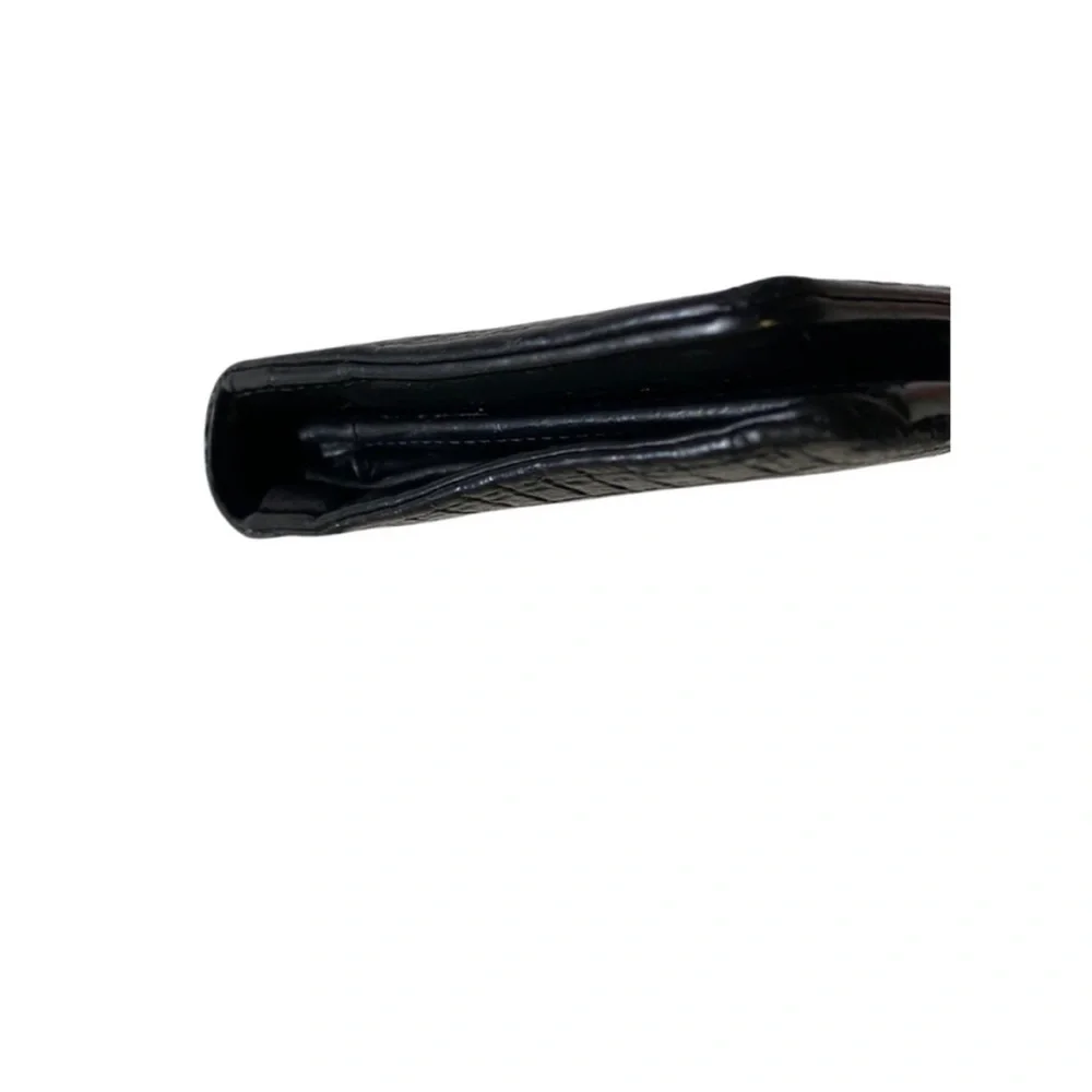 Chanel Micro Chocolate Bar Coco Mark Long Wallet Black Leather - Picture 3 of 13